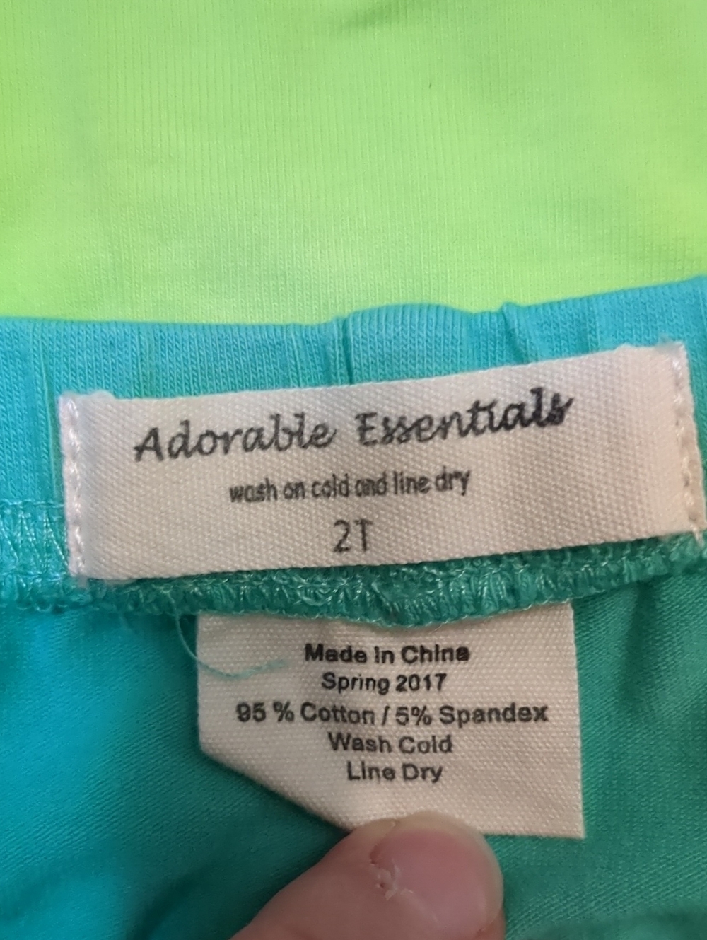 Girls Lime & Teal Ruffle Matching Set - Picture 3 of 4